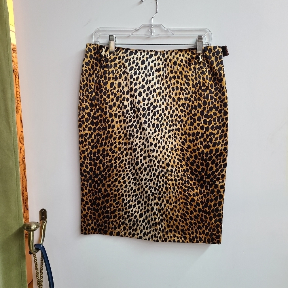 D&G Leopard Front Denim Back Skirt